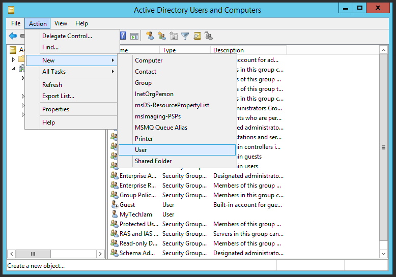 add active directory user step 3