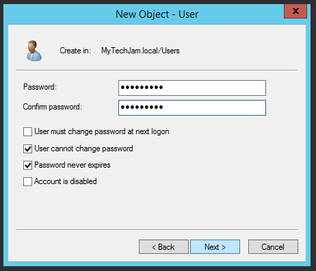 add active directory user step 5