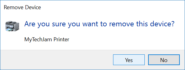 remove a printer from computer step 3