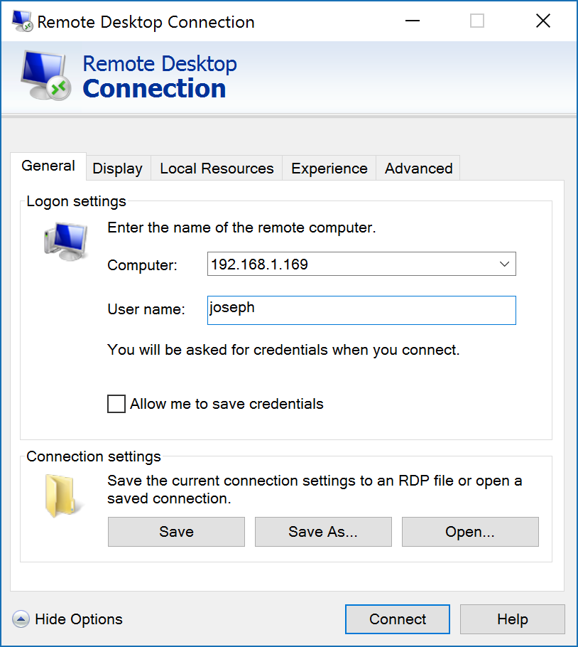 Connect computer remote desktop step 9