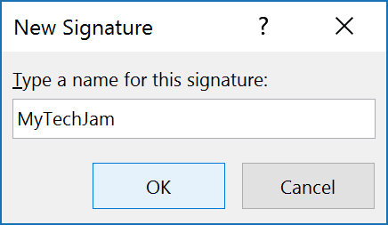 set outlook email signature step 4